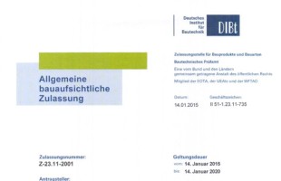 Agrément DIBt (Institut allemand des techniques de construction)